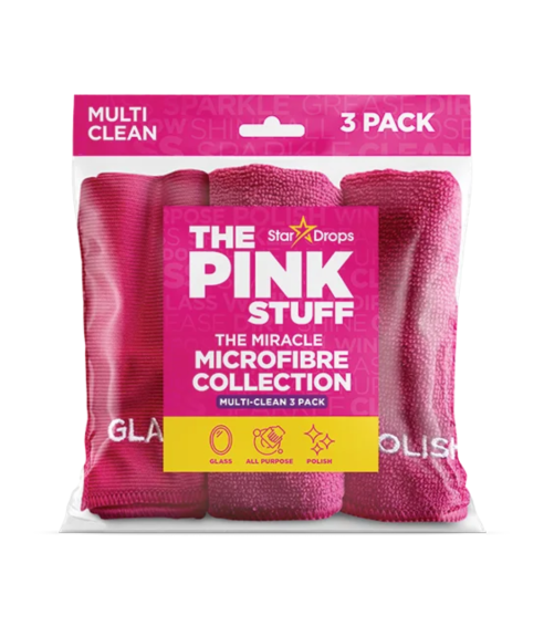 Mikropluošto šluostės „Pink stuff microfibre“. Rankšluosčiai