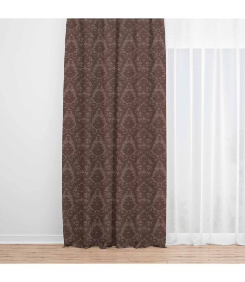 Naktinės užuolaidos „Brown baroque curtain“. Užuolaidos