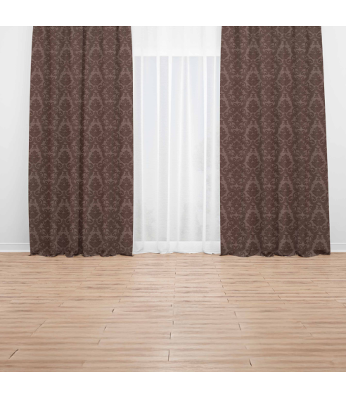 Naktinės užuolaidos „Brown baroque curtain“. Užuolaidos